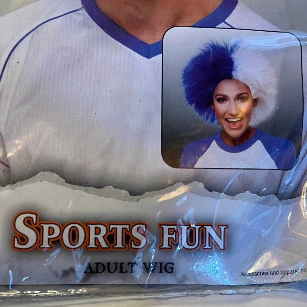 Dodger Fanatics!!! Blue and white adult wig